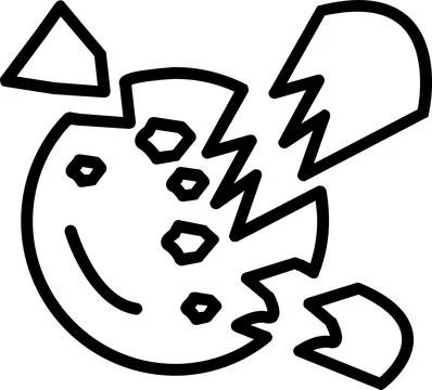 Destroyed Line Icon Design Stock Illustration