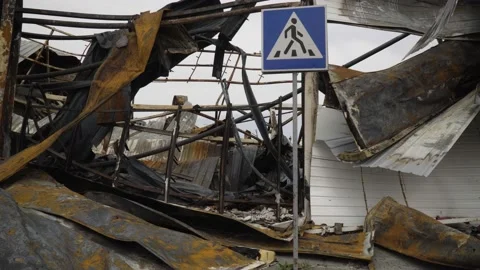 Destroyed mall Stock Footage 182014261