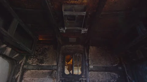 Destroyed Motorhome Stock-Footage 64715059