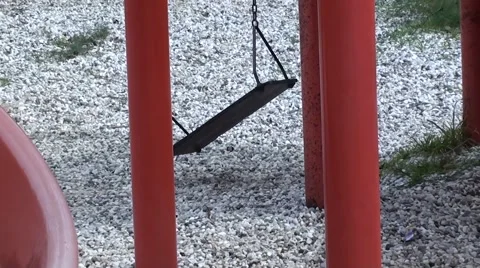Destroyed objects at the children playground zoom out Stock Footage 47926568