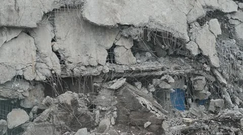 Destroyed old building Stock Footage 22007638