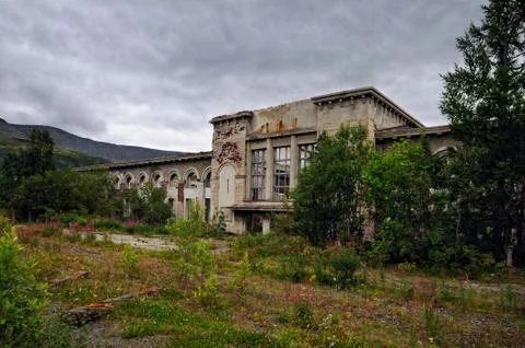 The destroyed old building Stock Photos
