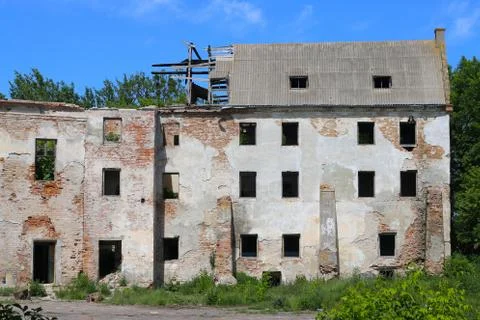 Destroyed old castle Stock Photos