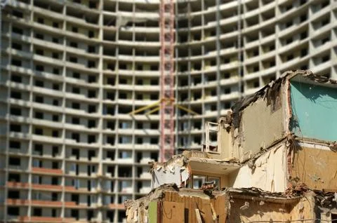 Destroyed the old house Foto stock