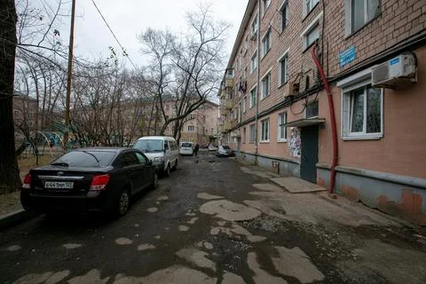 Destroyed pedestrian path. Photos