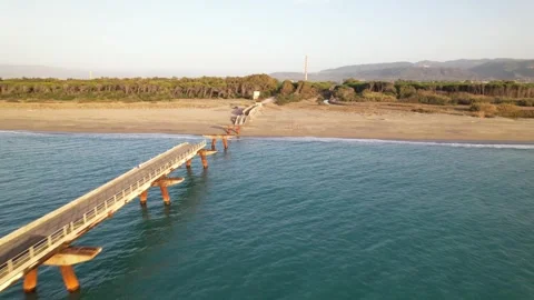 Destroyed pier Stock Footage 255449229