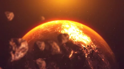 Destroyed Planet Stock Footage 59084289