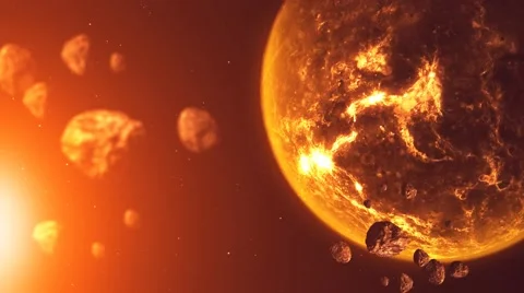 Destroyed Planet Stock Footage 59084295