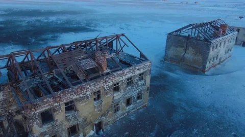 Destroyed quarter of the city Video stock 99462780