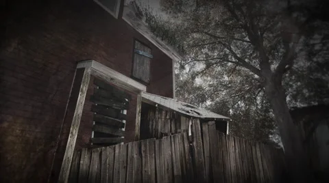 Destroyed Red House Stock Footage 49966120