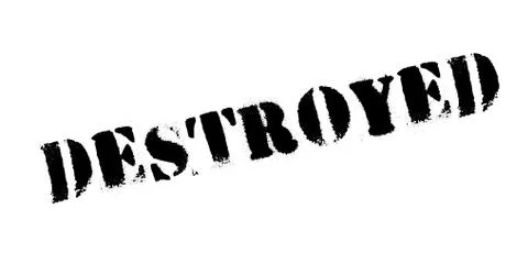 Destroyed rubber stamp Stock Illustration