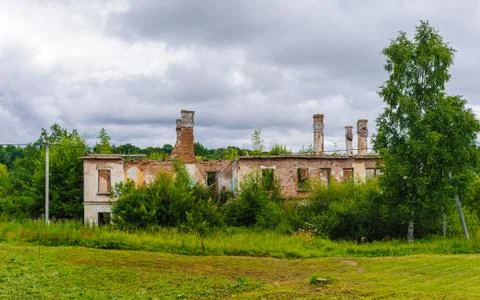 Destroyed Russian building Stock Photos