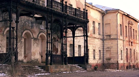 Destroyed by time and war buildings (7) Video stock 48632922