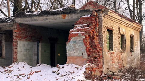 Destroyed by time and war buildings (45) Video stock 48633173