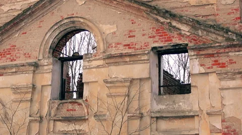 Destroyed by time and war buildings (8) 스톡 동영상 48633416