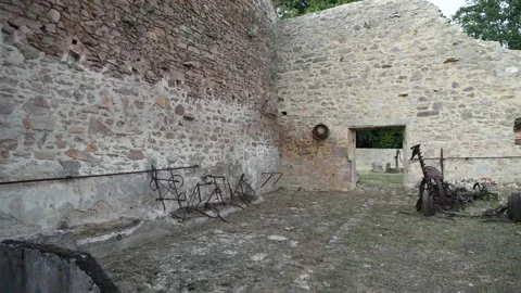 Destroyed town Oradour sur Glane Franceduring World War 2 動画素材 145991674