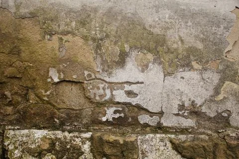 Destroyed wall. Stock Photos