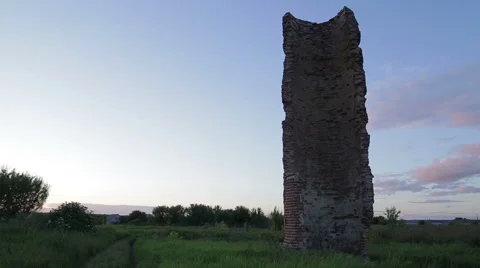 The destroyed water tower Stock Footage 67987703
