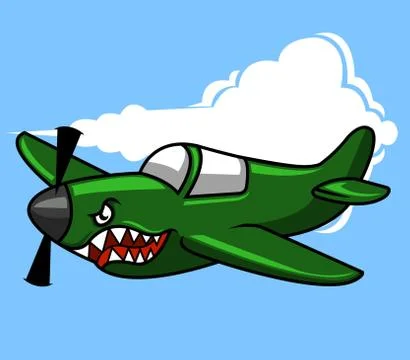 Destroyer Aircraft Stock Illustration