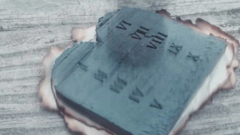 Destroying 10 commandments concept Stock Footage 157696938