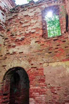 Destroying ancient brickwork. 库存照片