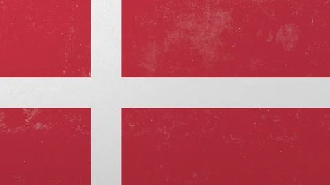 Destroying wall with painted flag of Denmark. Danish crisis conceptual 3D Stock Footage 105417127