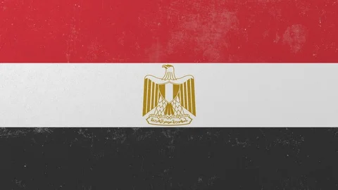 Destroying wall with painted flag of Egypt. Egyptian crisis conceptual 3D Stock Footage 105417766
