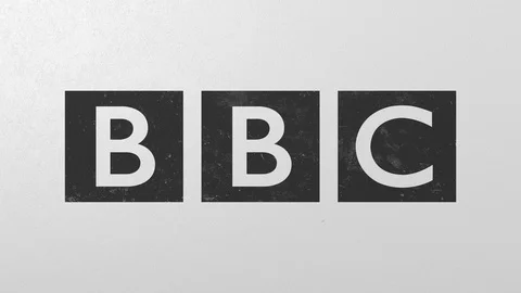 Destroying wall with painted logo of BBC. Crisis conceptual 3D animation Stock Footage 105631525