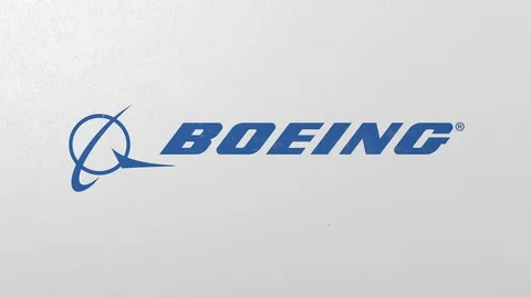 Destroying wall with painted logo of Boeing. Crisis conceptual 3D animation Stock Footage 105630723