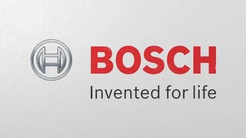 Destroying wall with painted logo of Bosch. Crisis conceptual 3D animation Stock Footage 105630394