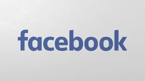 Destroying wall with painted logo of Facebook. Crisis conceptual 3D animation Stock Footage 105625050
