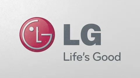 Destroying wall with painted logo of LG. Crisis conceptual editorial 3D Stock Footage 105681003
