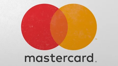 Destroying wall with painted logo of Mastercard. Crisis conceptual editorial 3D Stock Footage 105705611