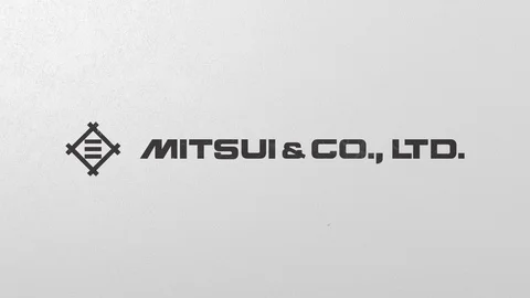 Destroying wall with painted logo of Mitsui. Crisis conceptual editorial 3D Stock Footage 105703847