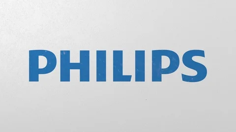 Destroying wall with painted logo of Philips. Crisis conceptual editorial 3D Stock Footage 105698477