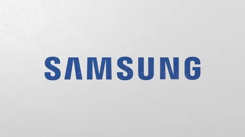 Destroying wall with painted logo of Samsung. Crisis related editorial 3D Stock Footage 111902001