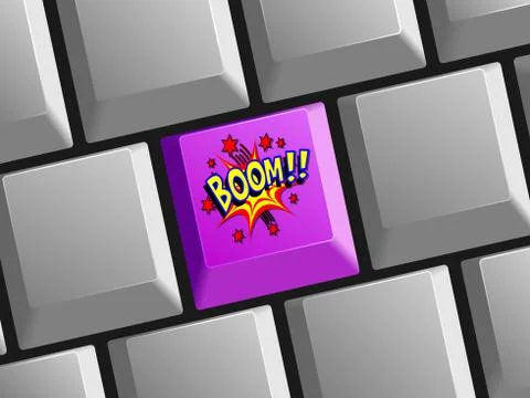 Destruct button Stock Illustration