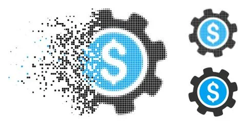 Destructed Dot Halftone Payment Options Icon イラスト素材