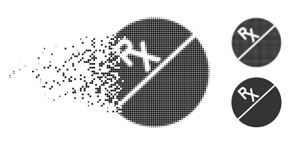 Destructed Dot Halftone Tablet Icon Stockillustratie