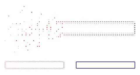 Destructed Dotted Halftone Rounded Rectangle Frame Icon Illustrazione stock