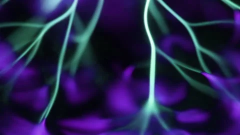 Destruction of the Atomic Bonds. Lightning creates bright flashes in the dark in Stock Footage 257420922