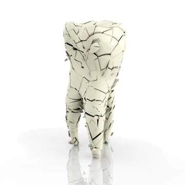 The destruction of the bad tooth simulation Stock Illustration