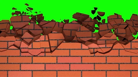 Destruction of a brick wall Video stock 170392388