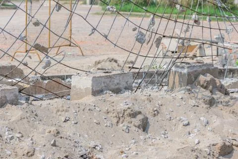Destruction building. Stock Photos
