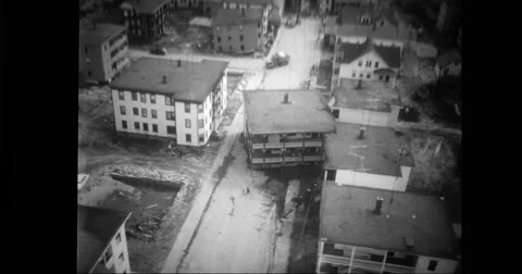 Destruction caused by flood in USA Stock Footage 43399843