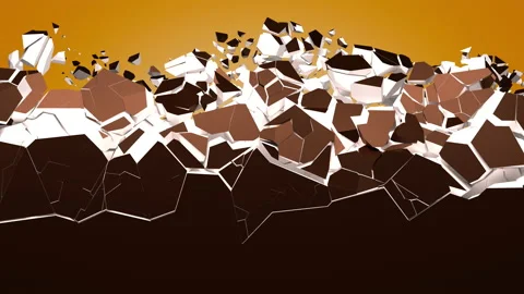 Destruction of chocolate surface with white ice cream filling 動画素材 156716412