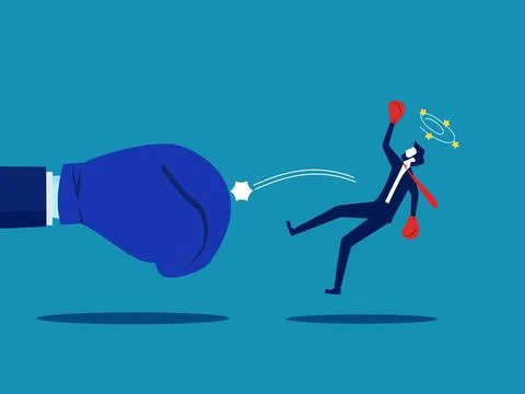 Destruction of competitors Stock Illustration