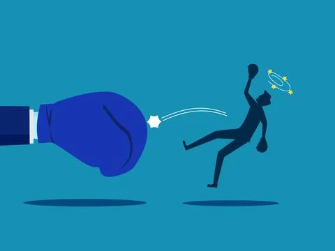 Destruction of competitors Stock Illustration