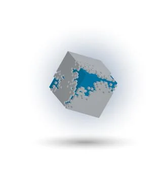 Destruction cube, Logo 스톡 일러스트