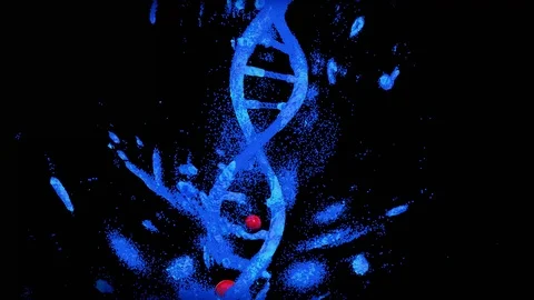 The destruction of DNA molecules Stock Footage 97836344